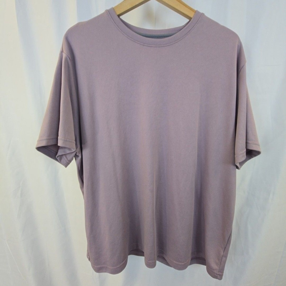 Athletic Works Shirt Mens 3XL Purple Mesh Short Sleeve Athletic Running Tee Top